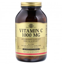 Витамин С, Vitamin C, Solgar, 1000 мг, 250 растительных капсул