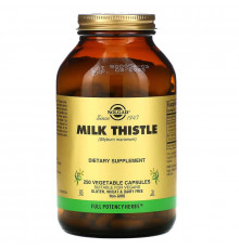 Расторопша, Milk Thistle, Solgar, 250 вегетарианских капсул (450 мг на капсулу)