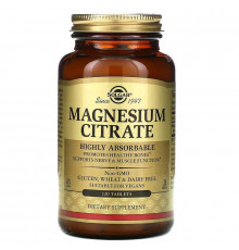 Цитрат магния, Magnesium Citrate, Solgar, 120 таблеток