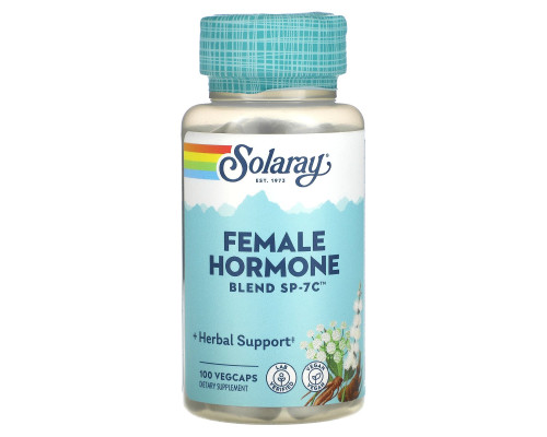 Гормональный баланс женщины, Female Hormone Blend SP-7C, Solaray, 100 капсул