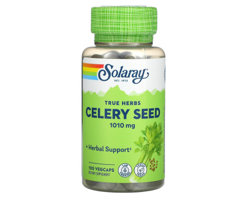 Сельдерей, Celery Seed, Solaray, 505 мг, 100 капсул