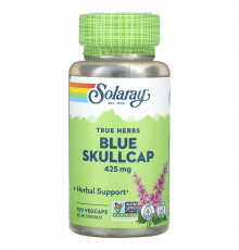 Шлемник, экстракт, Blue Skullcap, Solaray, для веганов, 425 мг, 100 капсул