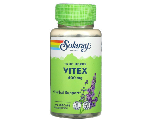 Витекс священный, Vitex, Solaray, 400 мг, 100 капсул