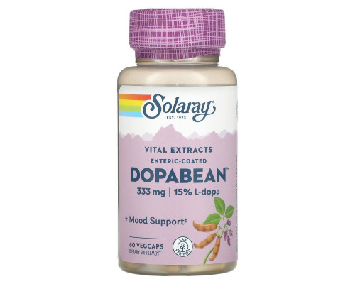 Мукуна жгучая, Mucuna Pruriens, Solaray, 333 мг, 60 капсул