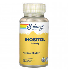 Инозитол, Inositol, Solaray, 500 мг, 100 вегетарианских капсул