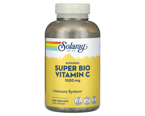 Буферизированный витамин С, Bio C Buffered, Solaray, 360 капсул