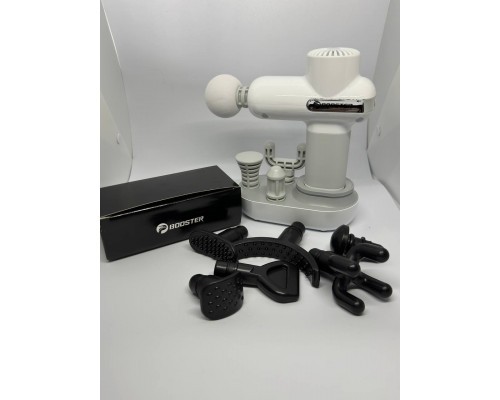 Компактний перкусійний масажер Booster Lightsaber Mini White з кейсом у комплекті