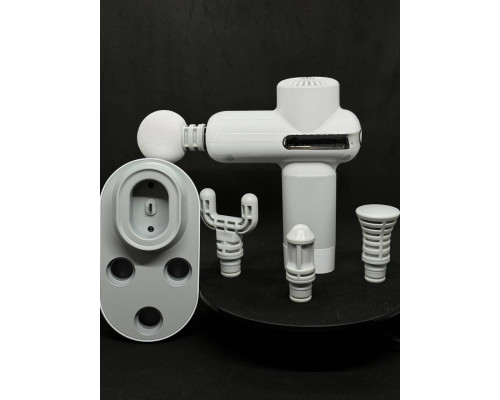 Компактний перкусійний масажер Booster Lightsaber Mini White з кейсом у комплекті