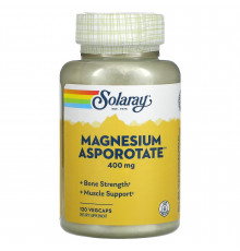 Магний аспартат, Magnesium Asporotate, Solaray, 120 капсул