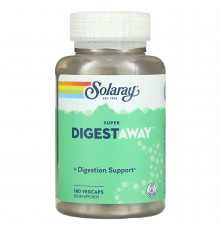 Супер ферменты для пищеварения, Super Digestaway, Solaray, 180 вегетарианских капсул