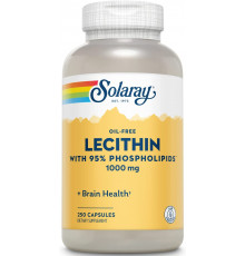 Лецитин из сои, Lecithin, Solaray, без масла, 500 мг, 250 капсул
