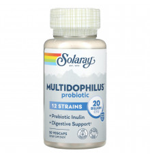 Пробиотики, Multidophilus 12, Solaray, 20 млрд КОЕ, 50 капсул