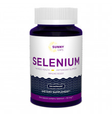 Селен, Selenium Powerful, Sunny Caps, 50 мкг, 100 капсул