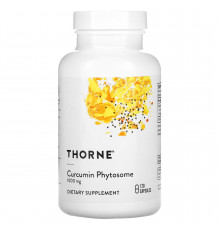 Фитосома куркумина, Curcumin Phytosome, Thorne, 1000 мг, 120 капсул