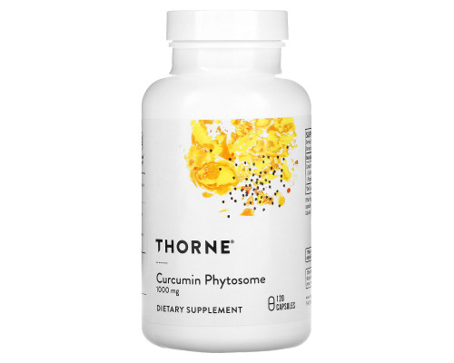 Фитосома куркумина, Curcumin Phytosome, Thorne, 1000 мг, 120 капсул