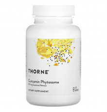 Фитосома куркумина, Curcumin Phytosome, Thorne, 500 мг, 120 капсул пролонгированного высвобождения