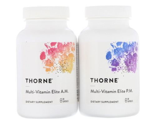 Мультивітаміни еліт, Multi-Vitamin Elite NSF Certified for Sport, Thorne, 2 пляшки по 90 капсул