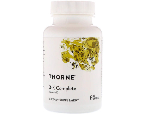 Витамин 3-К, 3-K Complete, Thorne, 60 капсул