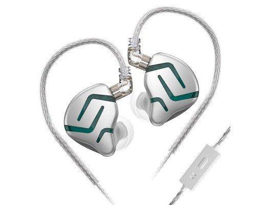Навушники KZ ZES з мікрофоном silver
