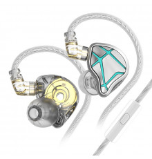 Навушники KZ ESX з мікрофоном cyan