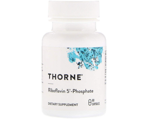 Витамин В2, Riboflavin 5 'Phosphate, Thorne, 60 капсул