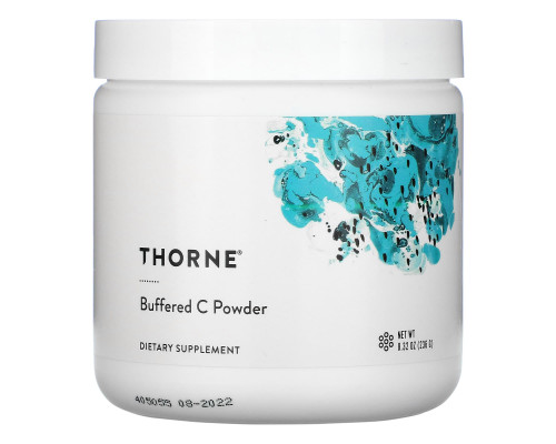Витамин С, Buffered C Powder, Thorne, буферизованный, порошок, 236 г.