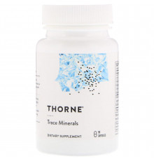 Микроэлементы, Trace Minerals, Thorne, 90 капсул
