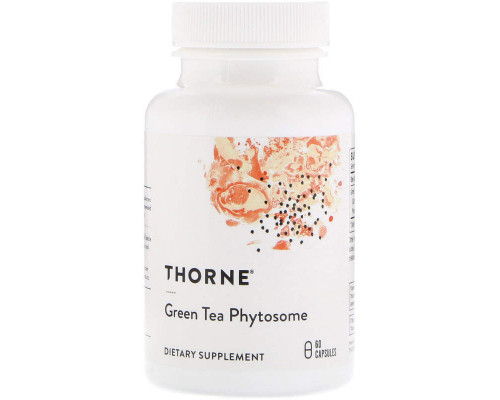 Зеленый чай, Green Tea Phytosome) Thorne, 60 капсул (250 мг в капсуле)