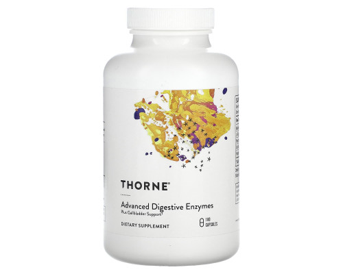 Пищеварительные ферменты, Advanced Digestive Enzymes, Thorne, усовершенствованные, 180 капсул