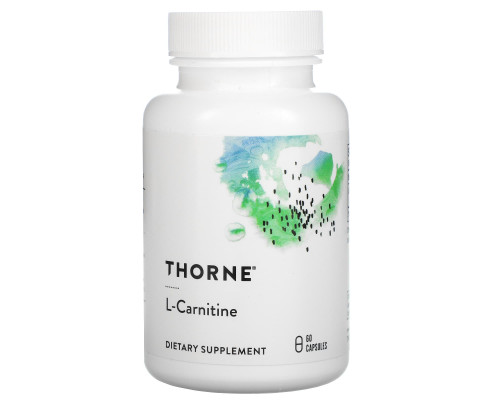 L-карнитин, L-Carnitine, Thorne, 60 капсул