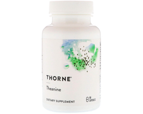 L-Теанин, Theanine, Thorne, 90 капсул (200 мг на капсулу)