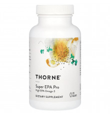Омега-3, Super EPA Pro, Thorne, концентрат, 120 гелевых капсул