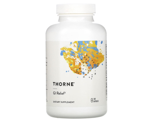 Поддержка желудка, GI-Relief, Thorne, 180 капсул