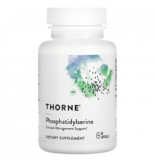 Фосфатидилсерин, Phosphatidylserine, Thorne, 60 капсул (100 мг в капсуле)