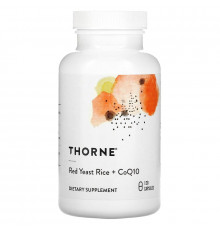 Красный дрожжевой рис с коэнзимом, Red Yeast Rice + CoQ10, Thorne, 120 капсул