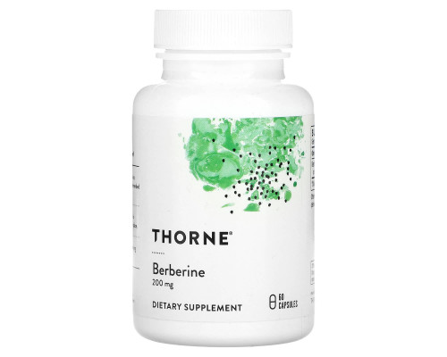 Берберін, Berberine, Thorne, 200 мг, 60 капсул