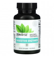 Пищеварительные ферменты, пробиотики и пребиотики, Daily Digestive Enzymes with Prebiotics + Probiotics, Zenwise Health, ежедневные, 60 вегетарианских капсул