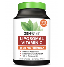 Липосомальный витамин C, Vitamin C, Zenwise Health, 1500 мг, 180 веганских капсул