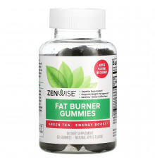Жиросжигатель, Fat Burner Gummies, Zenwise Health, яблоко, 60 жевательных конфет