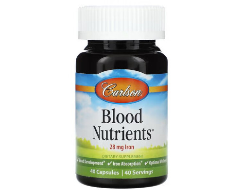 Комплекс для сердца и сосудов, Blood Nutrients, Carlson, 40 капсул