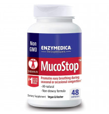 Ферменты (протеолитические), MucoStop, Enzymedica, 48 капсул