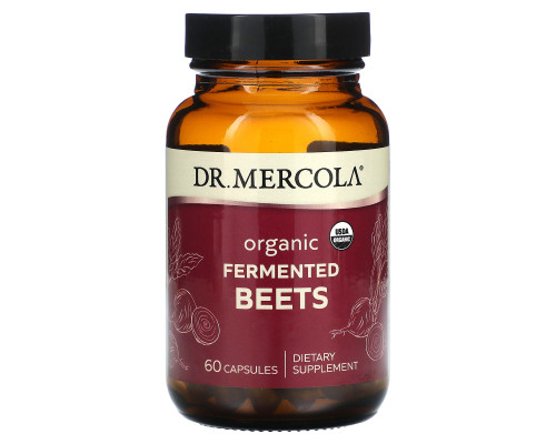 Свекла, Beet, Dr. Mercola, органическая, ферментированная, 60 капсул