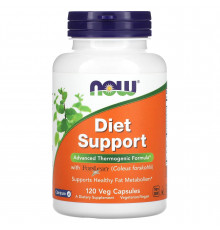 Поддержка здорового метаболизма жиров, Diet Support, Now Foods, термогенная формула, 120 вегетарианских капсул