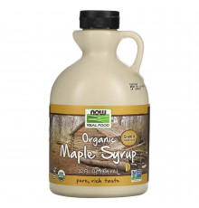 Кленовый сироп (янтарный), Maple Syrup, Now Foods, Real Food, органик, сорт А, 946 мл