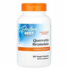 Кверцетин та бромелайн, Quercetin Bromelain, Doctor's Best, 180 веганських капсул