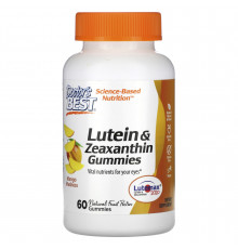 Лютеин и Зеаксантин, Lutein & Zeaxanthin Gummies, Doctor's Best, со вкусом манго, 60 жевательных конфет