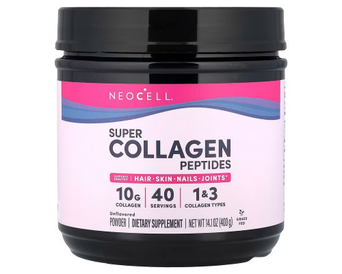 Супер колагенові пептиди, Super Collagen Peptides, Neocell, без смаку, 400 г