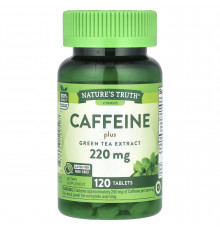 Кофеїн плюс екстракт зеленого чаю, Caffeine Plus Green Tea Extract, Nature's Truth, 220 мг, 120 таблеток