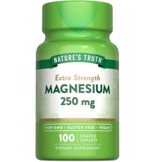 Магний, Magnesium, Nature's Truth, повышенная сила действия, 250 мг, 100 каплет