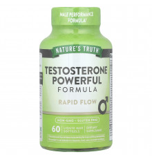 Підвищення рівня тестостерону, Testosterone Powerful Formula, Nature's Truth, потужна формула, 60 гелевих капсул